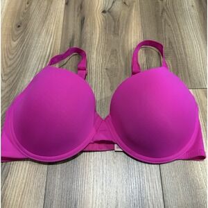 Juicy Couture Hot Pink Fushia Padded Underwire Bra 36D Adjustable Straps